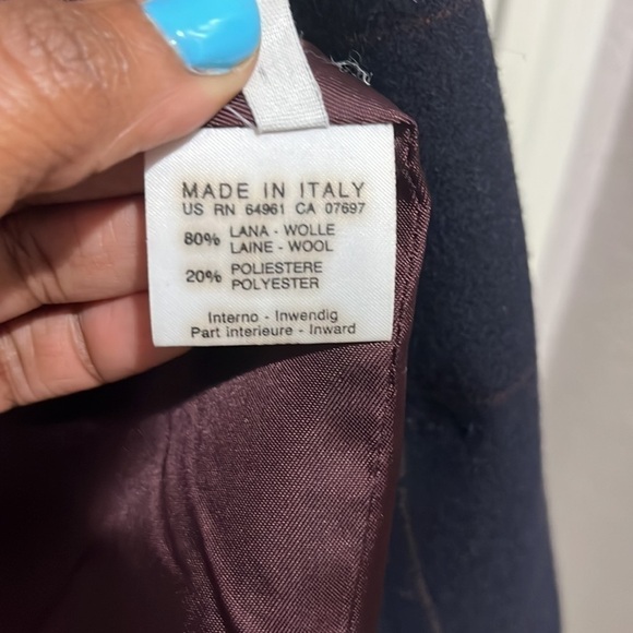 Vintage Giovanotti E Signorine Navy Blue with Burgundy Stripes Size 48 Men’s - Picture 3 of 6